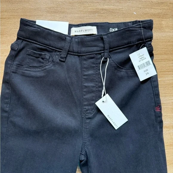 Warp + Weft Women’s DBX Black Pull On Flare Jeans size 00/24/XXS - Picture 10 of 12